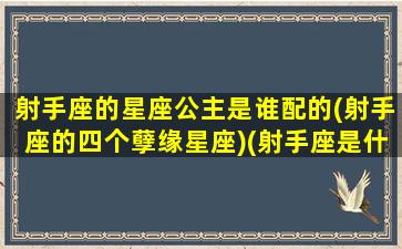 射手座的星座公主是谁配的(射手座的四个孽缘星座)(射手座是什么公主图片 名字)